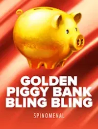 golden piggy bank bling bling official logo